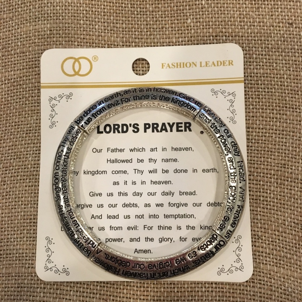 Silver Tone “Lord’s Prayer” Bracelet